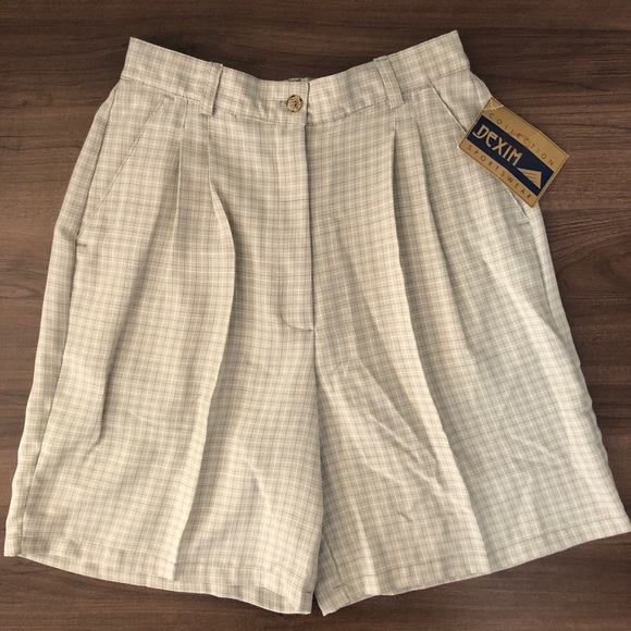 Vintage Pants - NWT Vintage Plaid High Waist Shorts